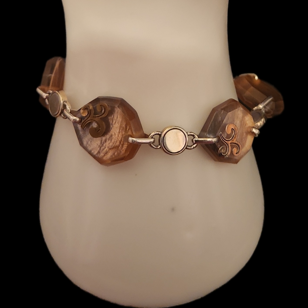 Brighton Retired 3 PC Jewlery set in a beautiful Amber color - Picture 5 of 11